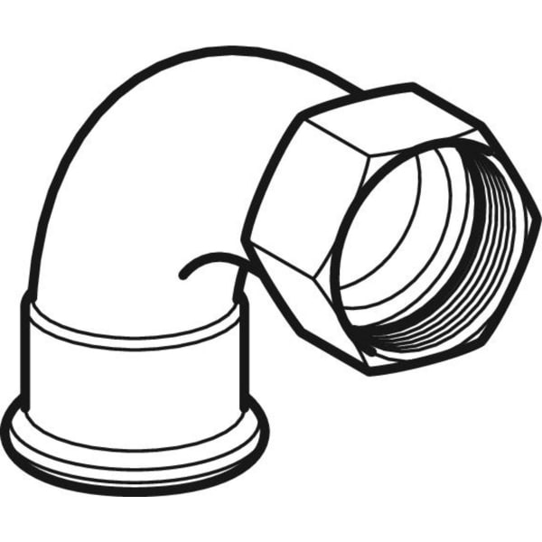 Keramag Geberit Mapress Carbon Steel Bend Adapter 90° With Female Thread