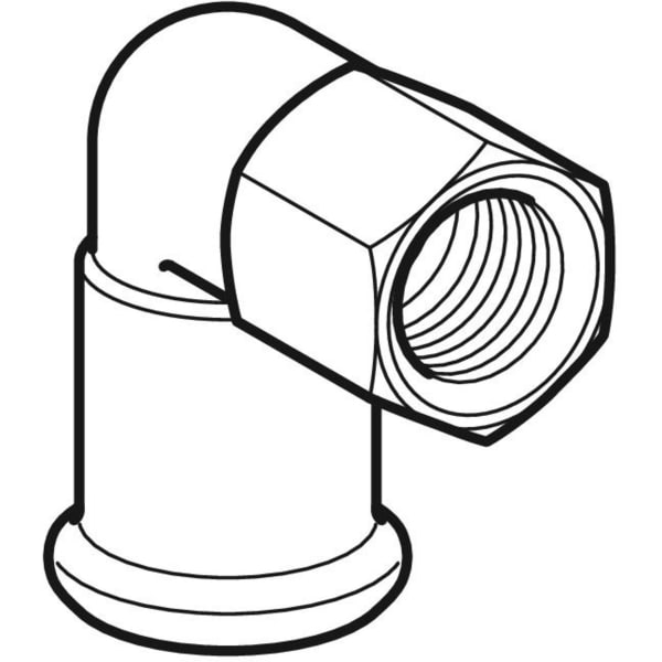 Keramag Geberit Mapress Carbon Steel Elbow Adapter 90° With Female Thread