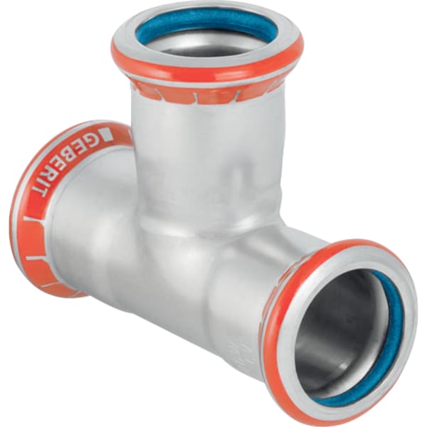 keramag Geberit Mapress Carbon Steel T-piece equal (FKM blue)