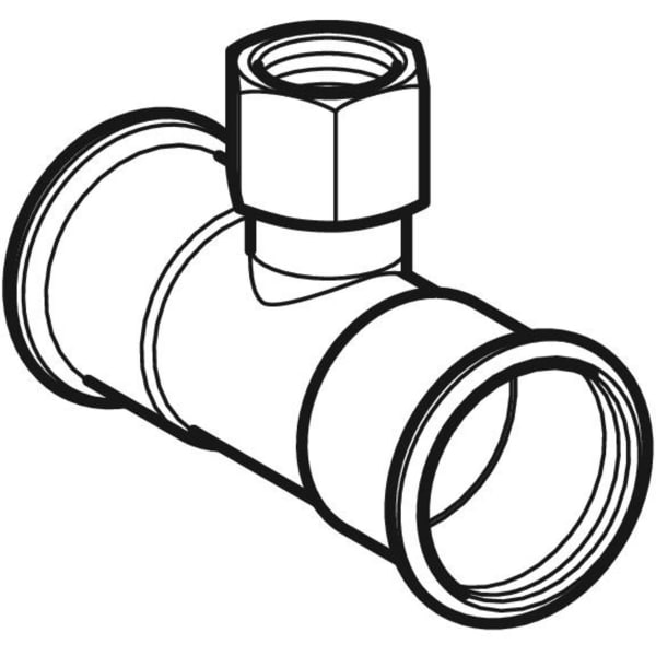 Keramag Geberit Mapress Carbon Steel T-piece With Female Thread