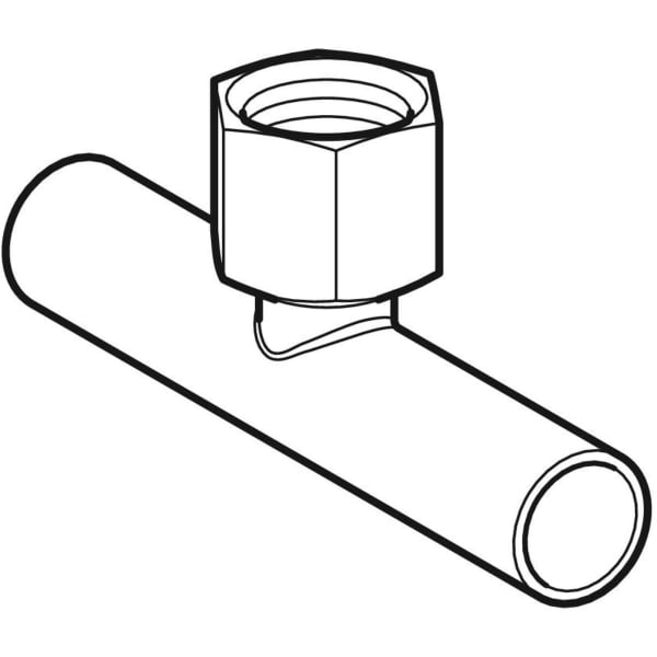 Keramag Geberit Mapress Carbon Steel T-piece With Female Thread And Plain Ends