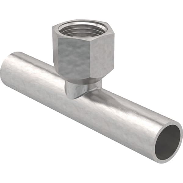 keramag Geberit Mapress Carbon Steel T-piece with female thread and plain ends