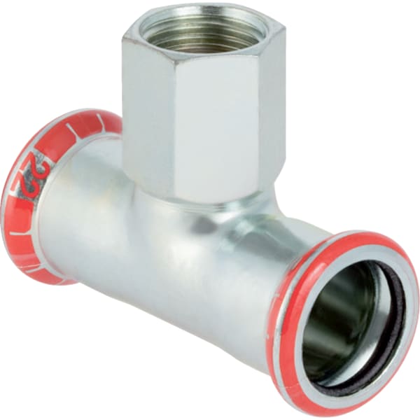 keramag Geberit Mapress Carbon Steel T-piece with female thread