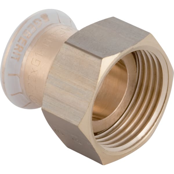 keramag Geberit Mapress Copper adapter with union nut