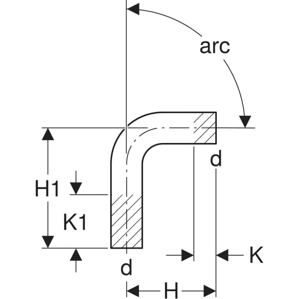 Keramag Geberit Mapress Copper Bend With Plain Ends