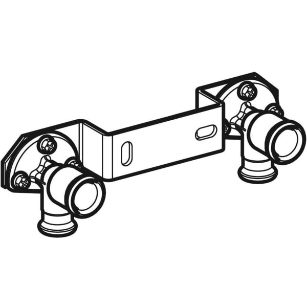 Keramag Geberit Mapress Copper Elbow Tap Connector 90° Premounted Double