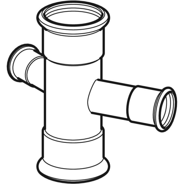 Keramag Geberit Mapress Copper Pipe Cross 30° Reduced