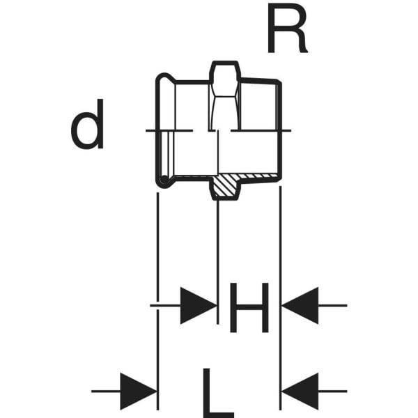 Keramag Geberit Mapress CuNiFe Adapter With Male Thread