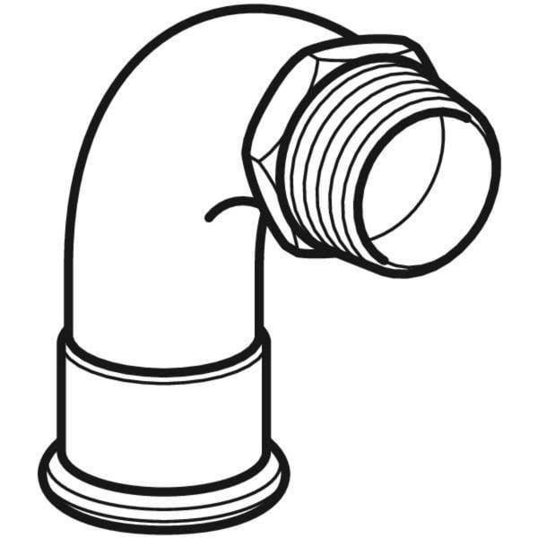 Keramag Geberit Mapress CuNiFe Bend Adapter 90° With Male Thread