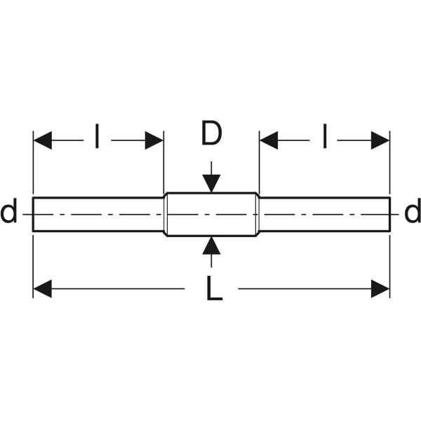 Keramag Geberit Mapress CuNiFe Bulkhead And Deck Passing With Two Plain Ends