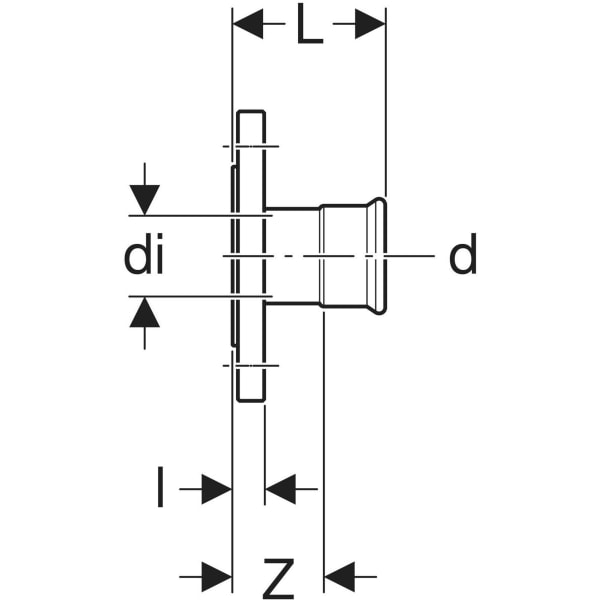 Keramag Geberit Mapress CuNiFe Flange PN 6 With Pressing Socket