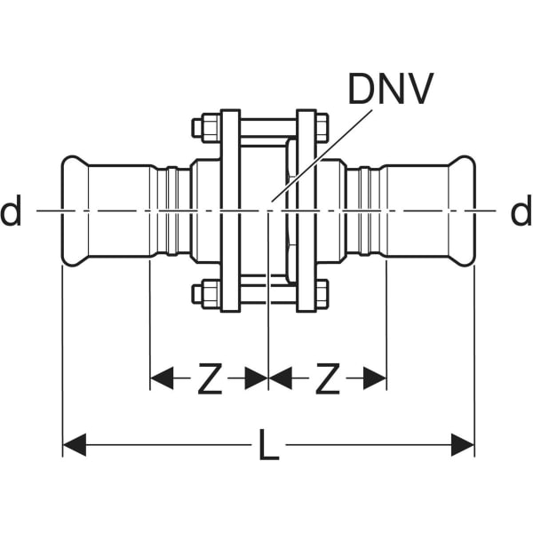 Keramag Geberit Mapress CuNiFe Non-return Valve Flanged