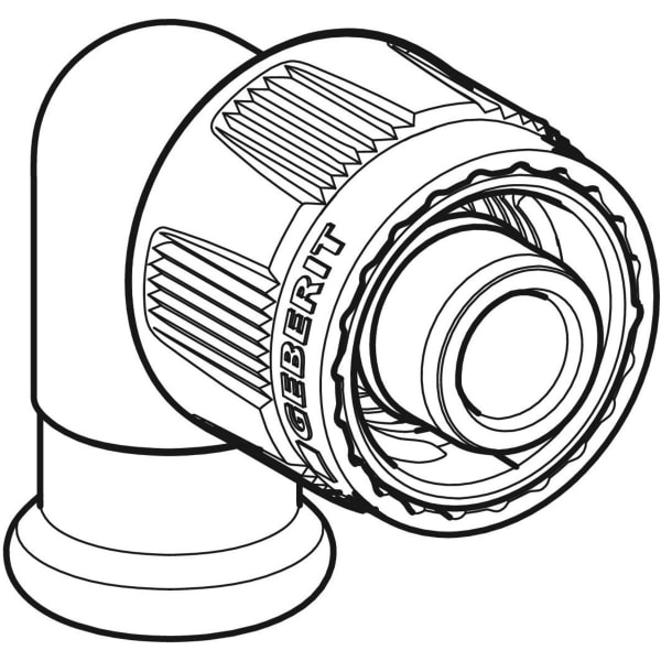 Keramag Geberit Mapress Elbow Adapter 90° With MasterFix