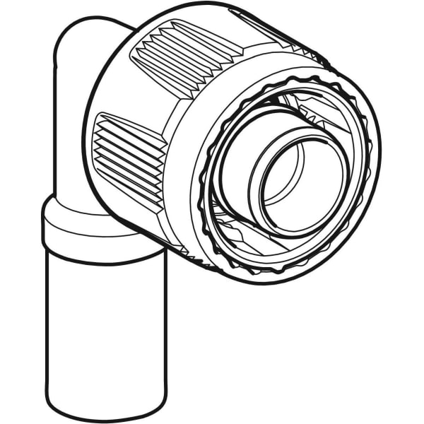 Keramag Geberit Mapress Elbow Adapter 90° With MasterFix And Plain End