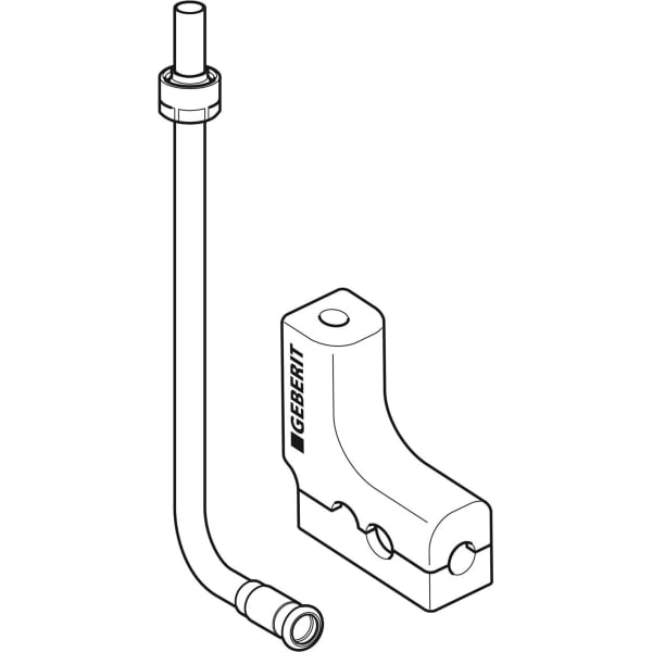 Keramag Geberit Mapress Metal Pipe Connector Bend 90° With Insulation Box And Union Connector For Euro Cone