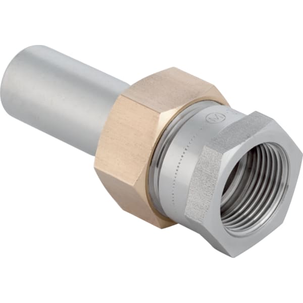 keramag Geberit Mapress Stainless Steel adapter union with female thread and plain end