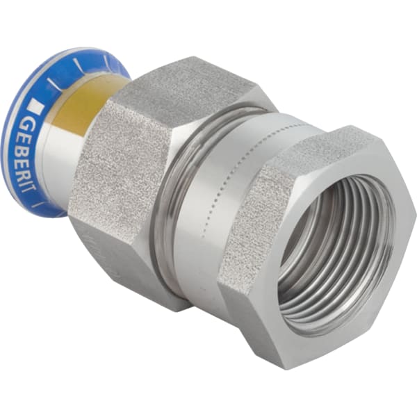 keramag Geberit Mapress Stainless Steel adapter union with female thread union nut made of CrNi steel (gas)