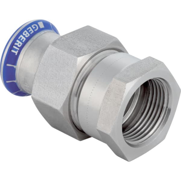 keramag Geberit Mapress Stainless Steel adapter union with female thread union nut made of CrNi steel (LABS-free)