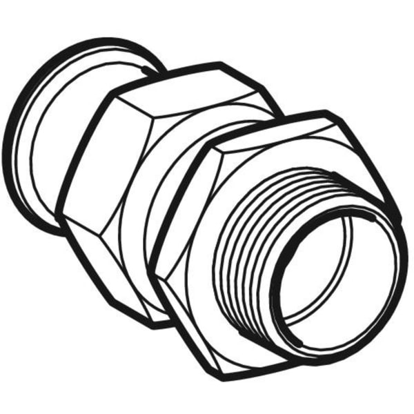 Keramag Geberit Mapress Stainless Steel Adapter Union With Male Thread Union Nut Made Of CrNi Steel (FKM Blue)