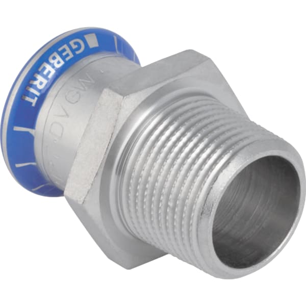 keramag Geberit Mapress Stainless Steel adapter with male thread NPT