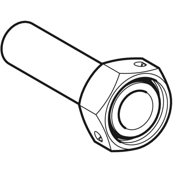 Keramag Geberit Mapress Stainless Steel Adapter With Union Nut Made Of CrNi Steel And Plain End (gas)