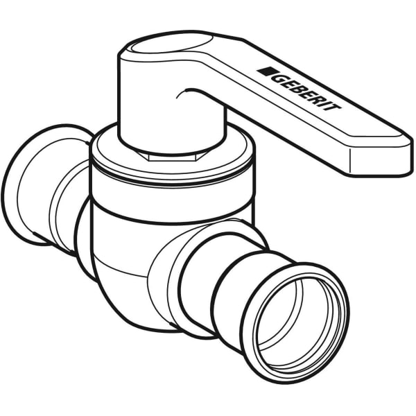 Keramag Geberit Mapress Stainless Steel Ball Valve With Actuator Lever