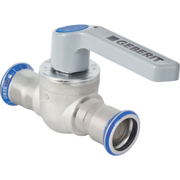 keramag Geberit Mapress Stainless Steel ball valve with actuator lever