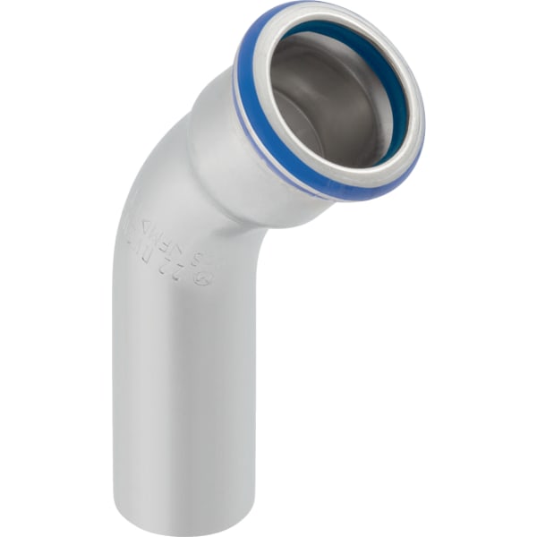 Keramag Geberit Mapress Stainless Steel Bend With Plain End (FKM Blue)