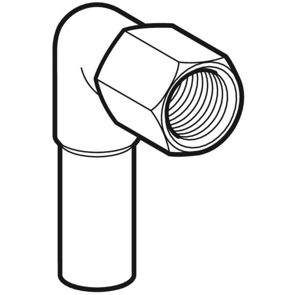 Keramag Geberit Mapress Stainless Steel Elbow Adapter 90° With Female Thread And Plain End