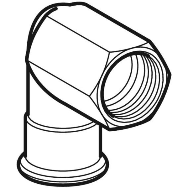 Keramag Geberit Mapress Stainless Steel Elbow Adapter 90° With Female Thread (LABS-free)