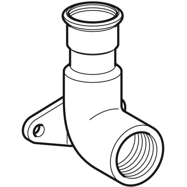 Keramag Geberit Mapress Stainless Steel Elbow Tap Connector 90°