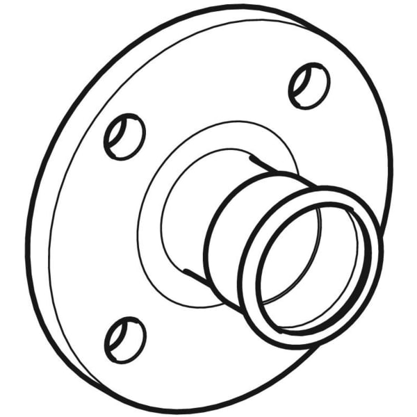 Keramag Geberit Mapress Stainless Steel Flange PN 10/16 With Pressing Socket