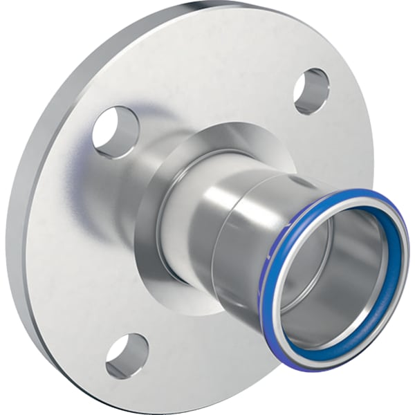 keramag Geberit Mapress Stainless Steel flange PN 10/16 with pressing socket (FKM blue)