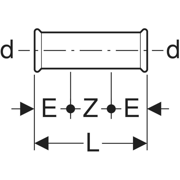 Keramag Geberit Mapress Stainless Steel Slip Coupling (LABS-free)