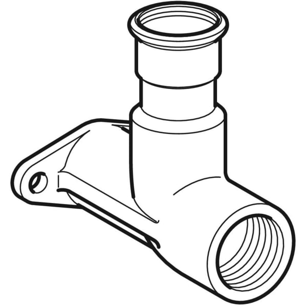 Keramag Geberit Mapress Stainless Steel T-elbow Tap Connector 90° Offset