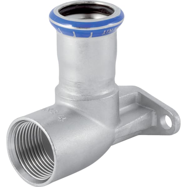 keramag Geberit Mapress Stainless Steel T-elbow tap connector 90° offset