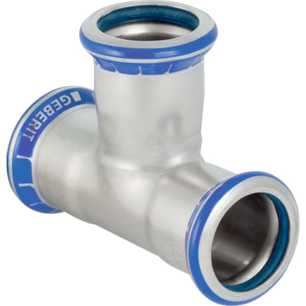keramag Geberit Mapress Stainless Steel T-piece equal (FKM blue)