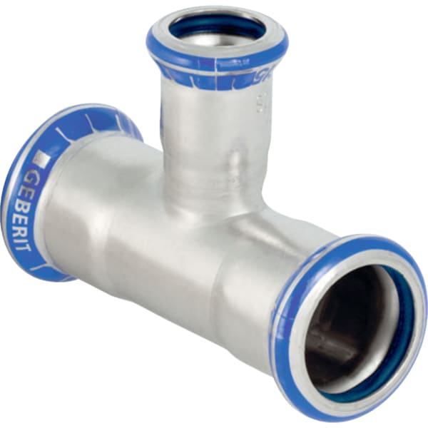 keramag Geberit Mapress Stainless Steel T-piece reduced (FKM blue)