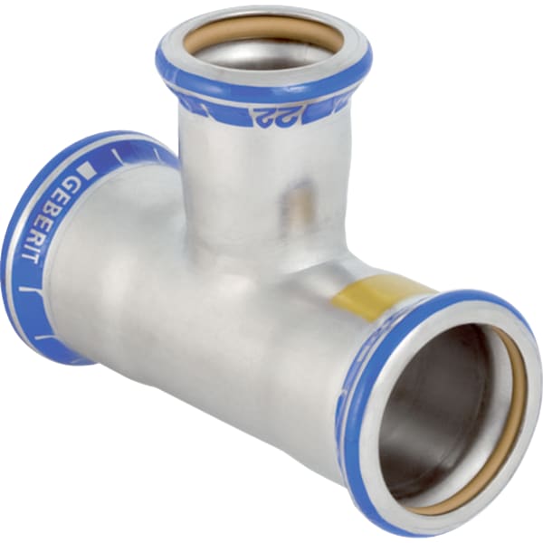 keramag Geberit Mapress Stainless Steel T-piece reduced (gas)