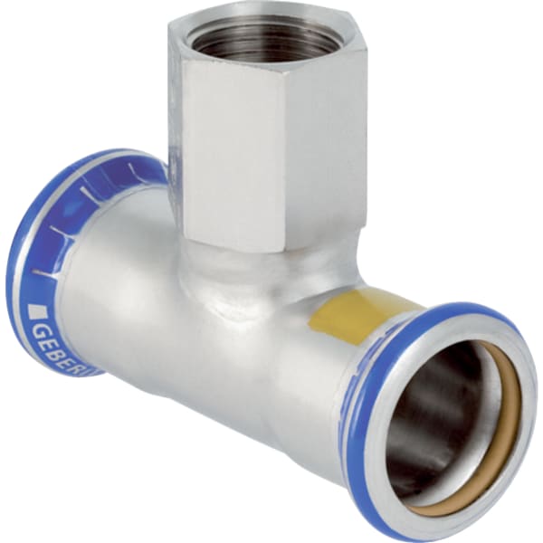 keramag Geberit Mapress Stainless Steel T-piece with female thread (gas)