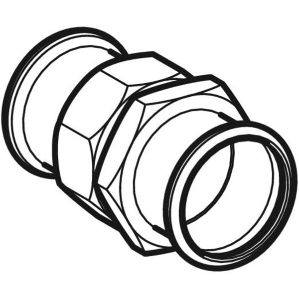 Keramag Geberit Mapress Stainless Steel Union (FKM Blue)