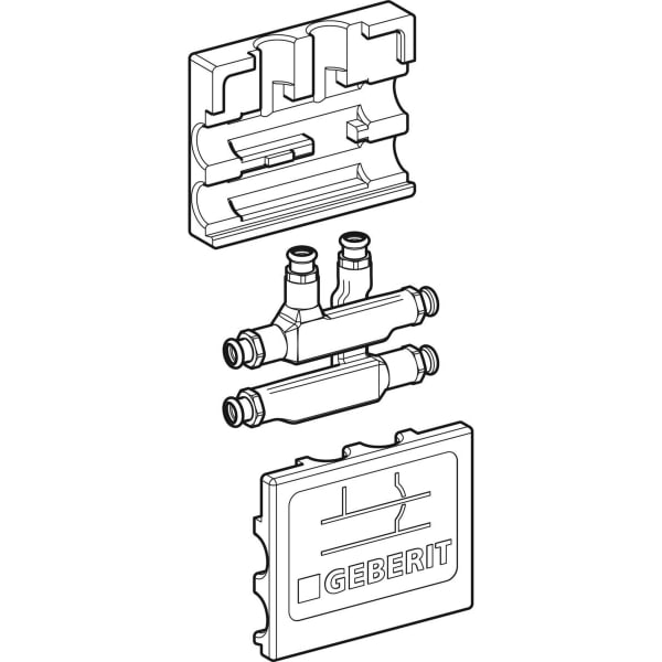 Keramag Geberit Mapress T-piece Crossing With Insulation Box