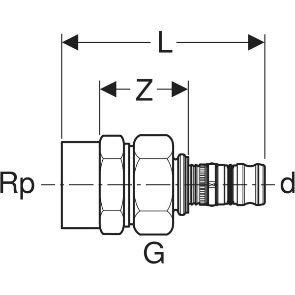 Keramag Geberit Mepla Adapter Union With Female Thread