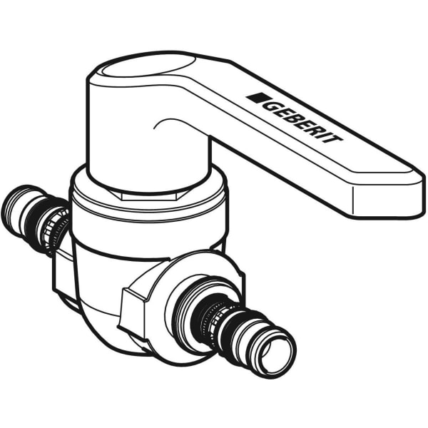 Keramag Geberit Mepla Ball Valve With Actuator Lever Rg/SiBr