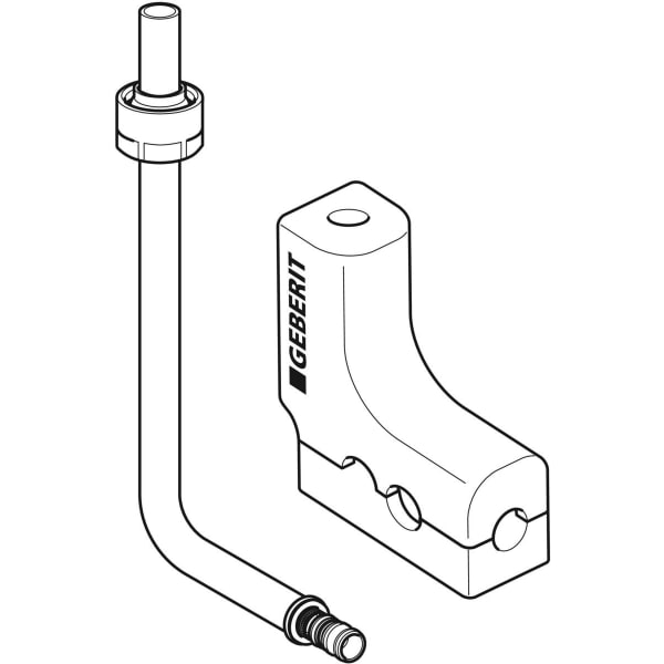 Keramag Geberit Mepla Metal Pipe Connector Bend 90° With Insulation Box And Union Connector For Euro Cone