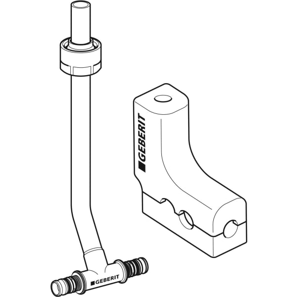 Keramag Geberit Mepla Metal Pipe Connector T-piece With Insulation Box And Union Connector For Euro Cone