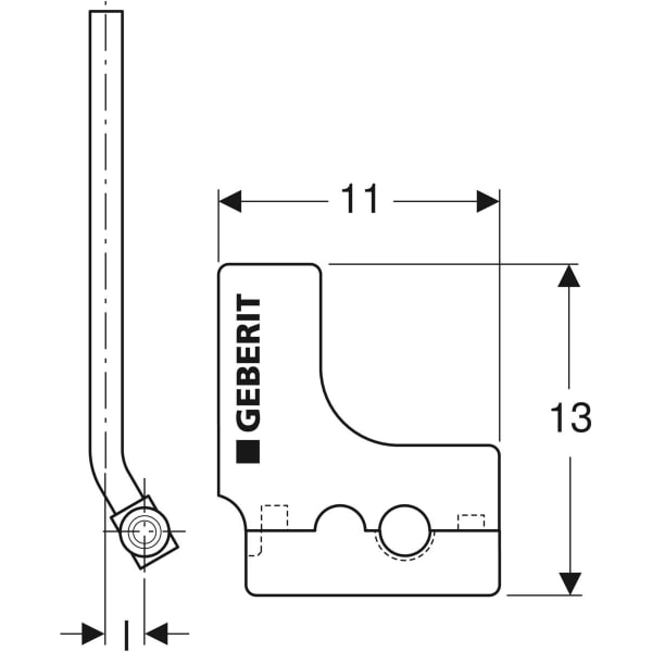 Keramag Geberit Mepla Metal Pipe Connector T-piece With Insulation Box And Union Connector For Euro Cone