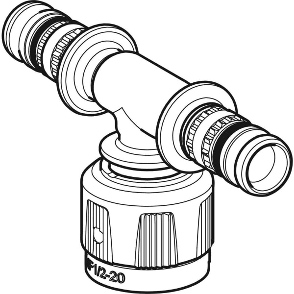 Keramag Geberit Mepla T-piece Adapter With MasterFix Through-flow