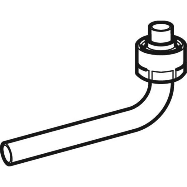Keramag Geberit Metal Pipe Bend With Plain Ends 90° With Union Connector For Euro Cone