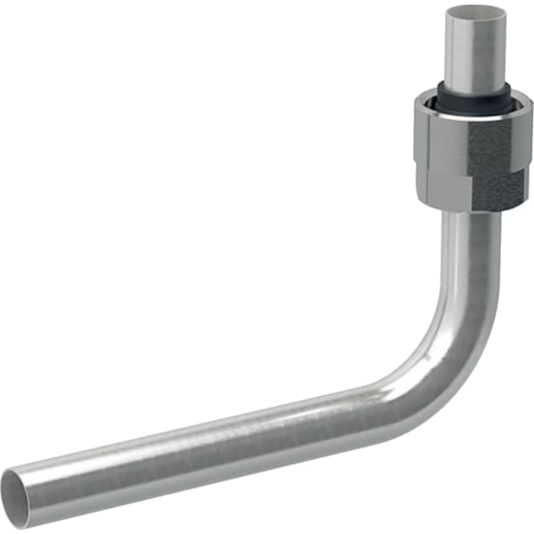 keramag Geberit metal pipe bend with plain ends 90° with union connector for Euro cone